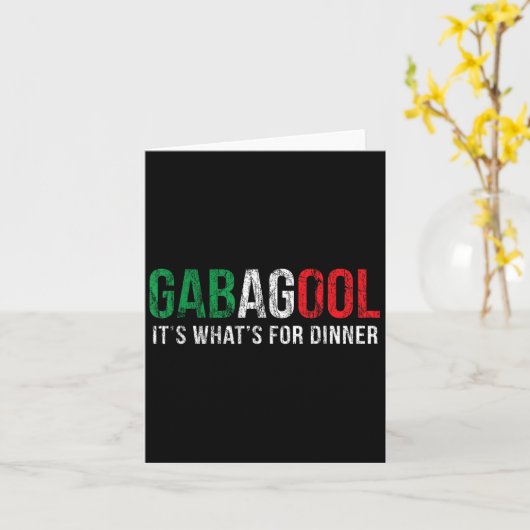 Gabagool Cacola Meat Lover New Jersey Italian Gift カード (黄色い花)