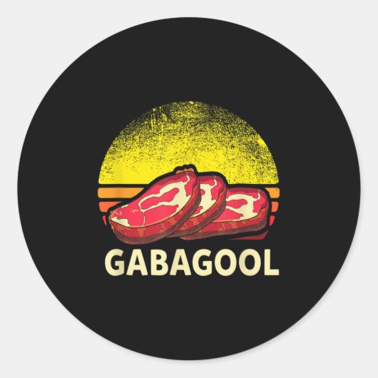 Gabagool Cacola Meat Lover New Jersey Italian Gift ラウンドシール (正面)