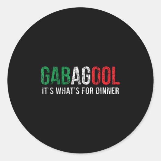 Gabagool Cacola Meat Lover New Jersey Italian Gift ラウンドシール (正面)