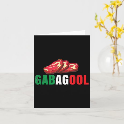 Gabagool Cacola Meat New Jersey Italian Pride Gift カード (黄色い花)