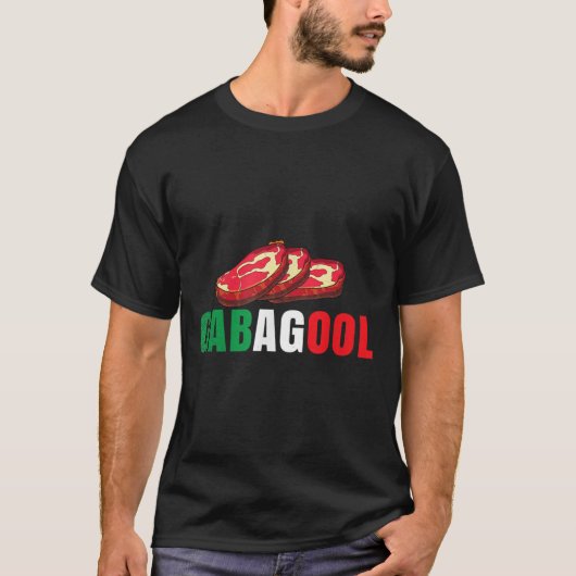 Gabagool Cacola Meat New Jersey Italian Pride Gift Tシャツ (正面)