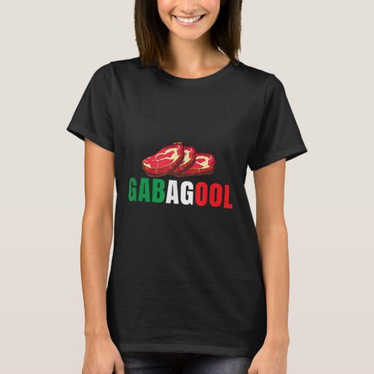 Gabagool Cacola Meat New Jersey Italian Pride Gift Tシャツ (正面)