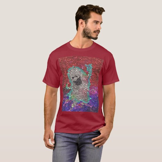 Gabbie the Ghost Red Mosaic  Tシャツ (正面フル)