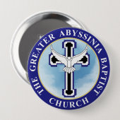 GABCロゴの円形ピン 缶バッジ (正面&裏面)