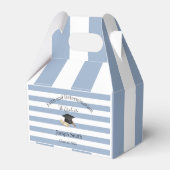 Gable Favor Box Blue Stripe Graduate 2026 フェイバーボックス (正面サイド)