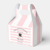 Gable Favor Box Pink Stripe Graduate 2026 フェイバーボックス (裏面サイド)