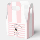 Gable Favor Box Pink Stripe Graduate 2026 フェイバーボックス (オープン)