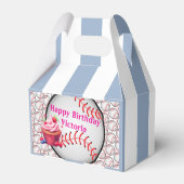 Gable Favor Box Stripe Blue and White Baseball フェイバーボックス (裏面サイド)