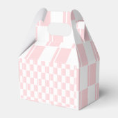 Gable Favor Box Stripe Pink and White フェイバーボックス (正面サイド)