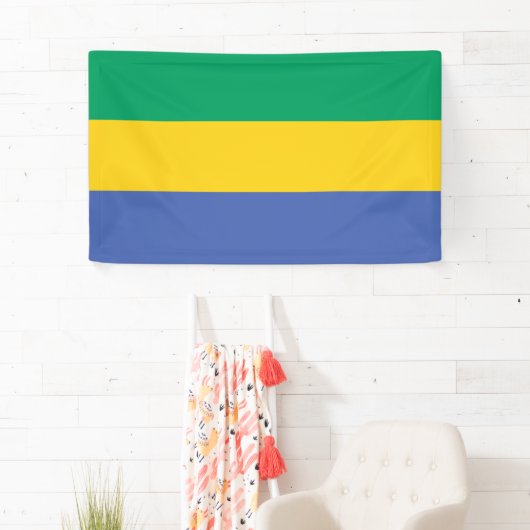 Gabon National Flag Rectangular Event Banner 横断幕 (インサイチュ)