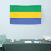 Gabon National Flag Rectangular Event Banner 横断幕 (トレードショー)