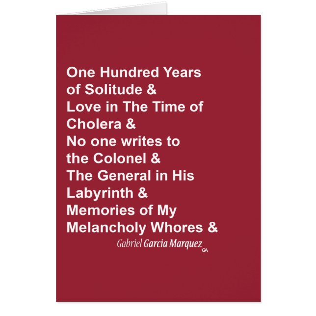 Gabriel Garcia Marquez (正面)