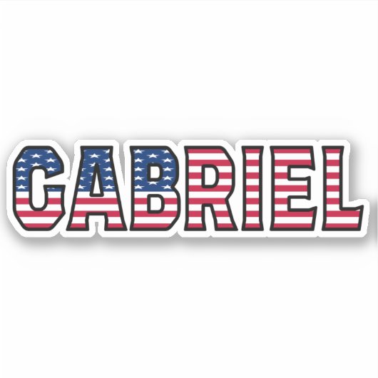 Gabriel Name Vorname USA Sticker Stickerset シール (正面)
