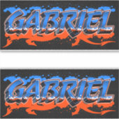 Gabriel Vorname Name Graffiti Aufkleber Sticker シール (正面)