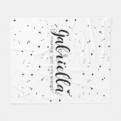 GABRIELLA名リビールメイクの意味ミニマルベビー フリースブランケット (正面(横))