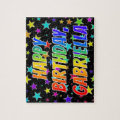 「GABRIELLA」名、おもしろい「ハッピーバースデー」 ジグソーパズル (縦)