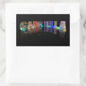 Gabriella in 3D Lights （写真） 長方形シール (バッグ)