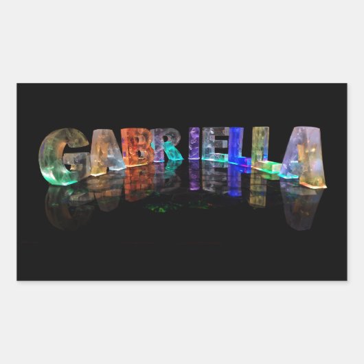 Gabriella in 3D Lights （写真） 長方形シール (正面)