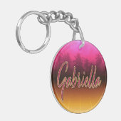 Gabriella Vorname Name pink Schlüsselanhänger キーホルダー (正面左)
