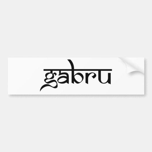 gabru バンパーステッカー (正面)