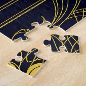 Gabsy gold and black decorative pattern ジグソーパズル (側面)