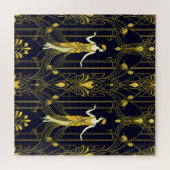 Gabsy gold and black decorative pattern ジグソーパズル (横)