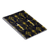 Gabsy gold and black decorative pattern ノートブック (右側)
