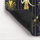 Gabsy gold and black decorative pattern マウスパッド (コーナー)