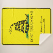 Gadsdenフラグが私に踏み込まないファミリ名Estd Dt シェルパブランケット (正面(横))