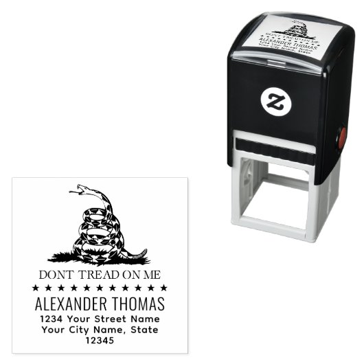 Gadsdenフラグが私の名前に踏み込まない差出人住所 セルフインキングスタンプ (インサイチュ)