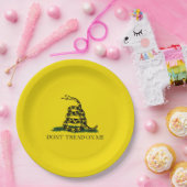 Gadsdenフラグ（私に踏み付けない） （ヘビのフラグ）ページ ペーパープレート (パーティー)