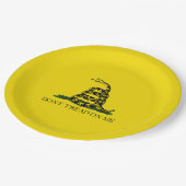 Gadsdenフラグ（私に踏み付けない） （ヘビのフラグ）ページ ペーパープレート (アングル)