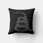 Gadsdenフラグ Don't Tread on Me グレー クッション (裏面)