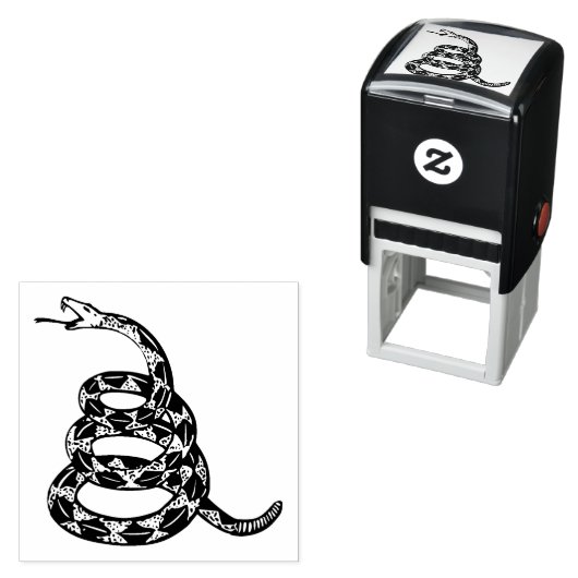 Gadsdenフラグ Don't Tread on Me グレー セルフインキングスタンプ (インサイチュ)