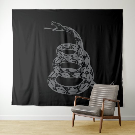 Gadsdenフラグ Don't Tread on Me グレー タペストリー (インサイチュ(横))