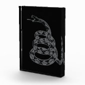 Gadsdenフラグ Don't Tread on Me グレー フォトブロック (右)