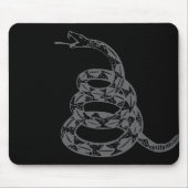 Gadsdenフラグ Don't Tread on Me グレー マウスパッド (正面)