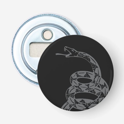 Gadsdenフラグ Don't Tread on Me グレー 栓抜き (正面)