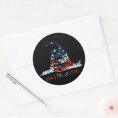 Gadsden – 私に赤、白、青を踏み付けない ラウンドシール (封筒)