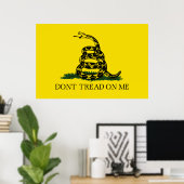 Gadsden (Dont Tread On Me)フラグプリント ポスター (ホームオフィス)