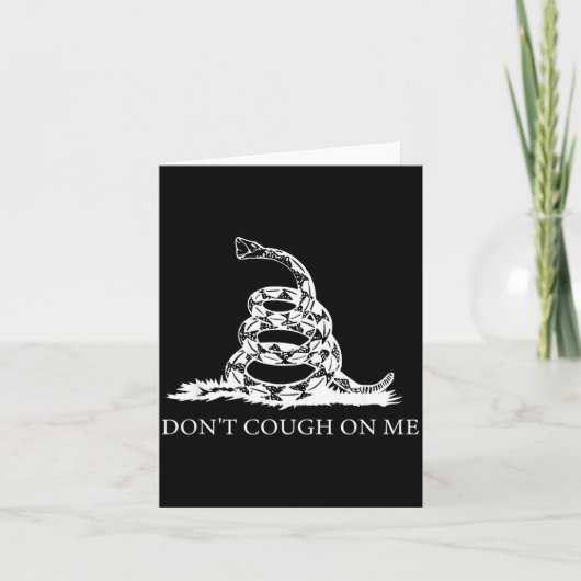 Gadsden Flag Dont Tread Don't Cough On Me Social D カード (正面)