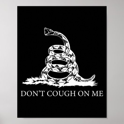 Gadsden Flag Dont Tread Don't Cough On Me Social D ポスター (正面)