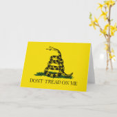 Gadsden Flag - Don't Tread On Me カード (黄色い花)