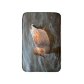 Gadwall Duck Drake on the Lake バスマット (正面縦)