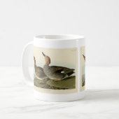 Gadwall Duck - John Audubon's Birds of America コーヒーマグカップ (正面左)