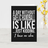 Gaelic Handball funny gift idea カード (黄色い花)