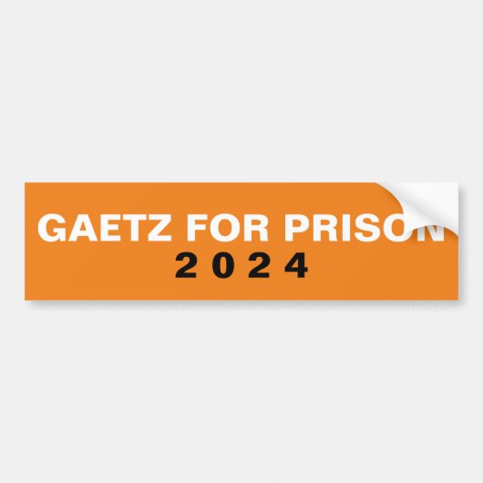 Gaetz For Prison bumper sticker バンパーステッカー (正面)