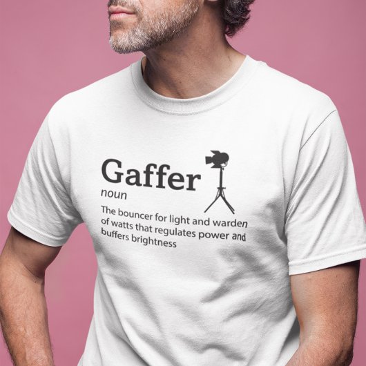 Gaffer Definitionライトモード – フィルムメーカー Tシャツ
