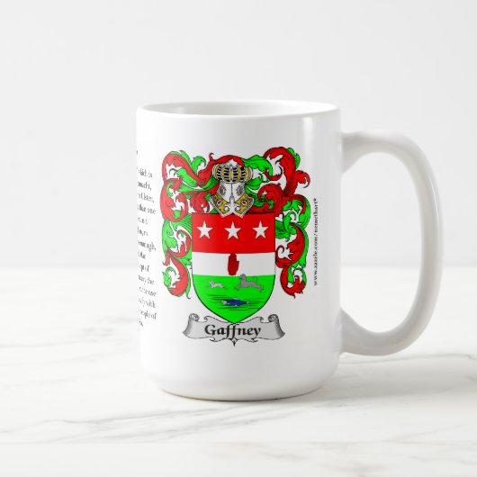 Gaffney、起源、意味および頂上 コーヒーマグカップ (右)
