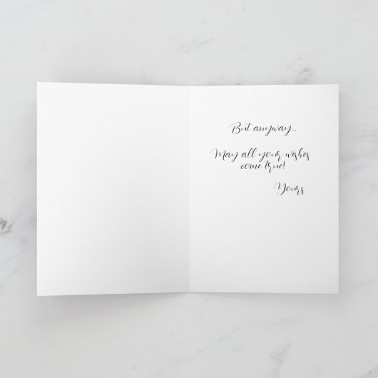 GAGギフトおもしろい皮肉な失礼な折り畳みグリーティングカード カード (内部)